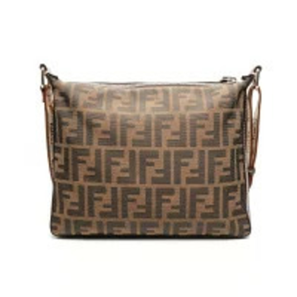 Fendi Zucca Canvas Shoulder Bag Brown